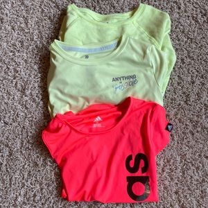 neon set-3 peice- 2 tshirts-1 crueneck